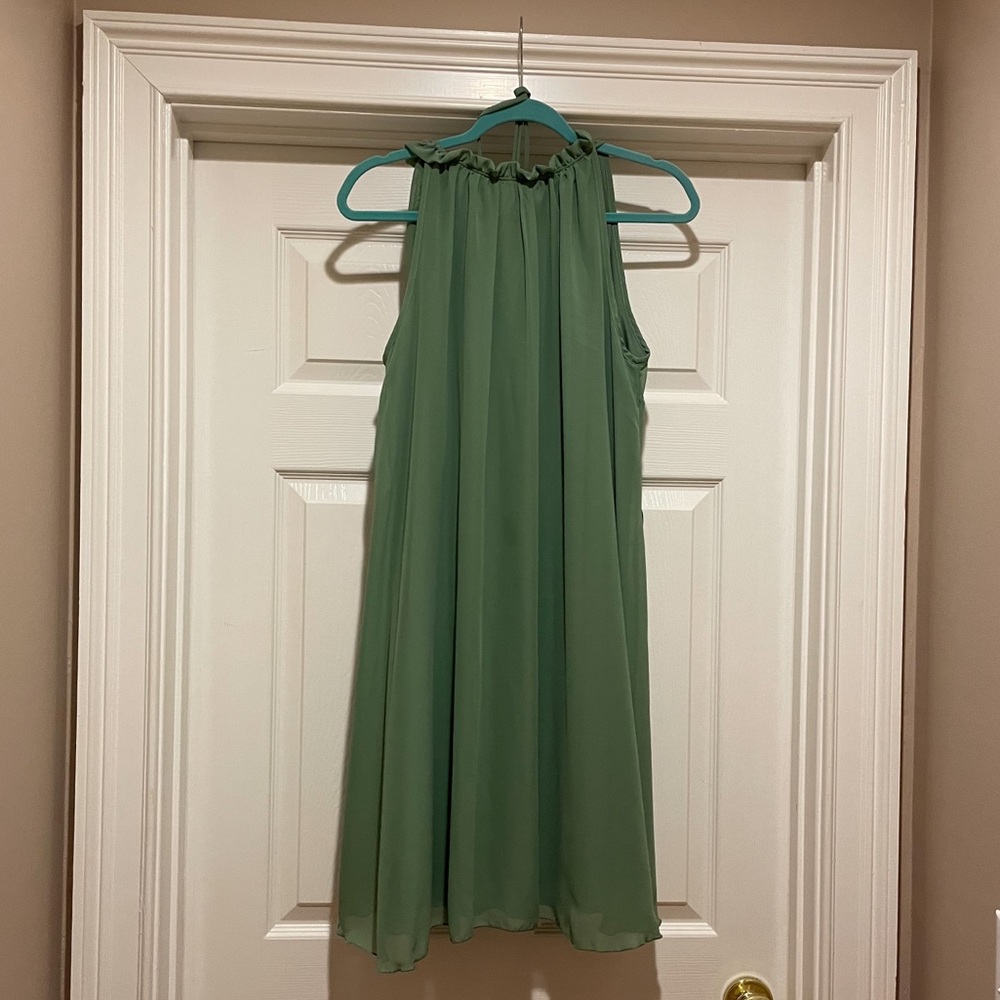 Pink Blush green mini dress
